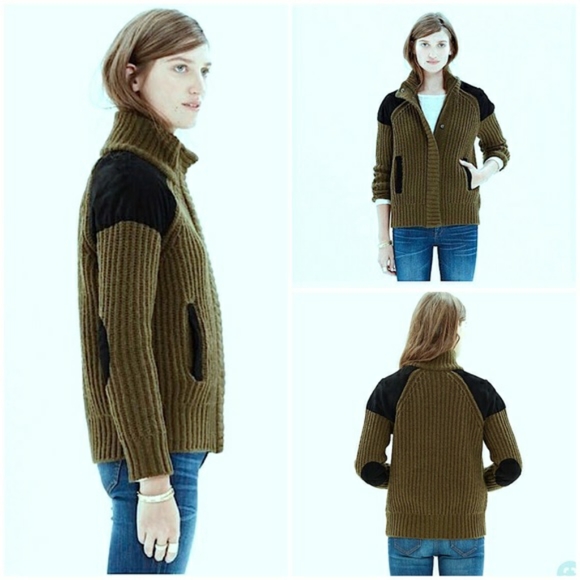 Madewell Uphill Olive Green Ribbed Sweater - Picture 8 of 8